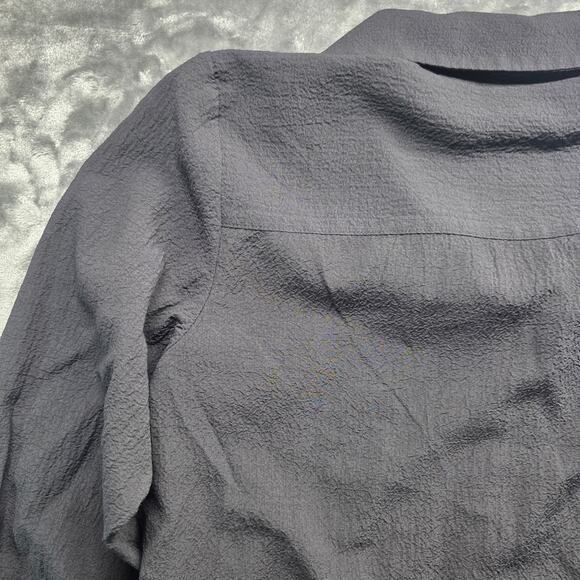 Calvin Klein women blouse black button front long sleeve top size M - Picture 8 of 12